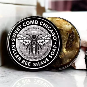 black shave soap