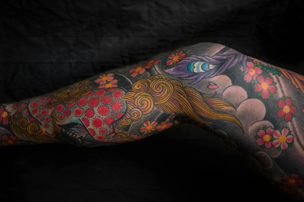 Tattooed leg