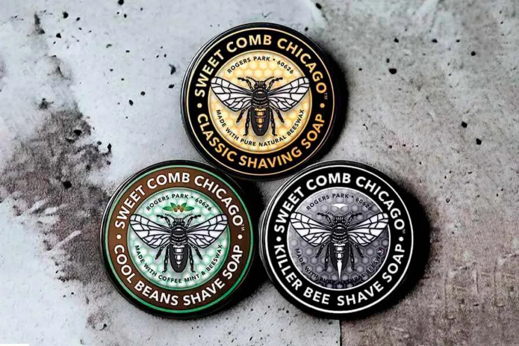 Sweet Comb Chicago Beeswax Shaving Soaps